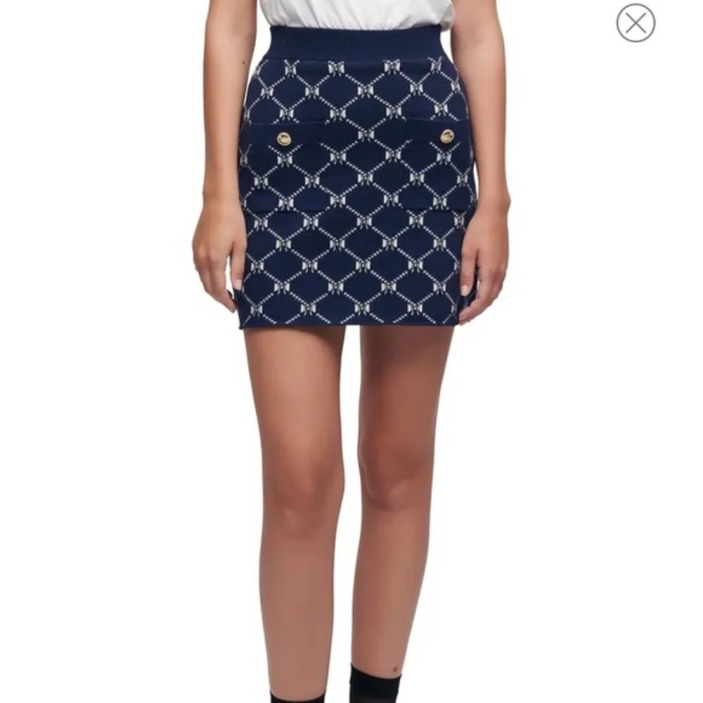 Maje Bow Knit mini Skirt (Size 34)